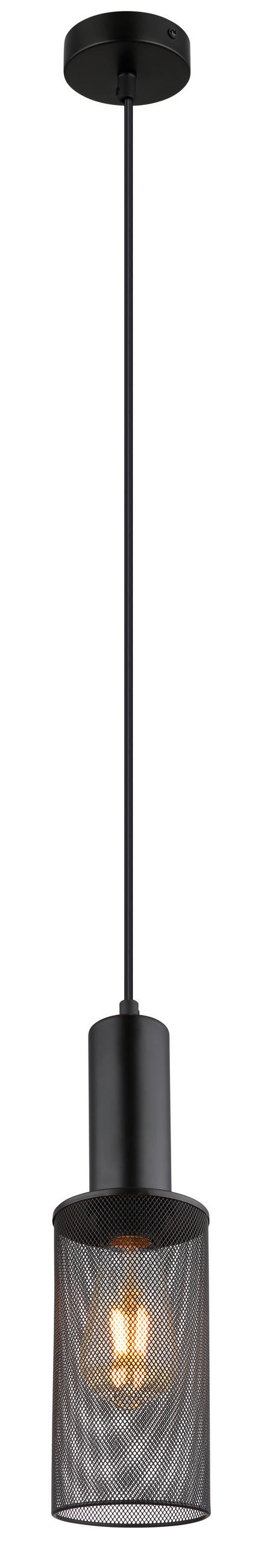ZÁVESNÉ SVIETIDLO, 10/120 cm  - čierna, Basics, kov/plast (10/120cm) - Globo