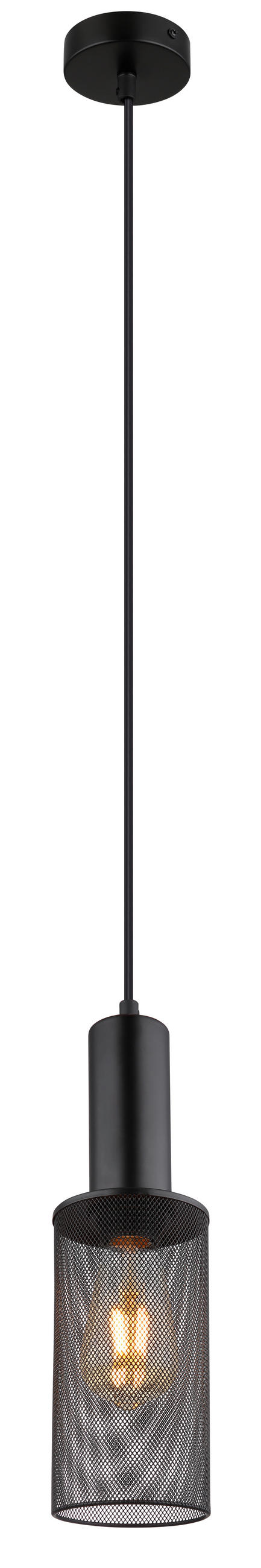 ZÁVESNÉ SVIETIDLO, 10/120 cm  - čierna, Basics, kov/plast (10/120cm) - Globo