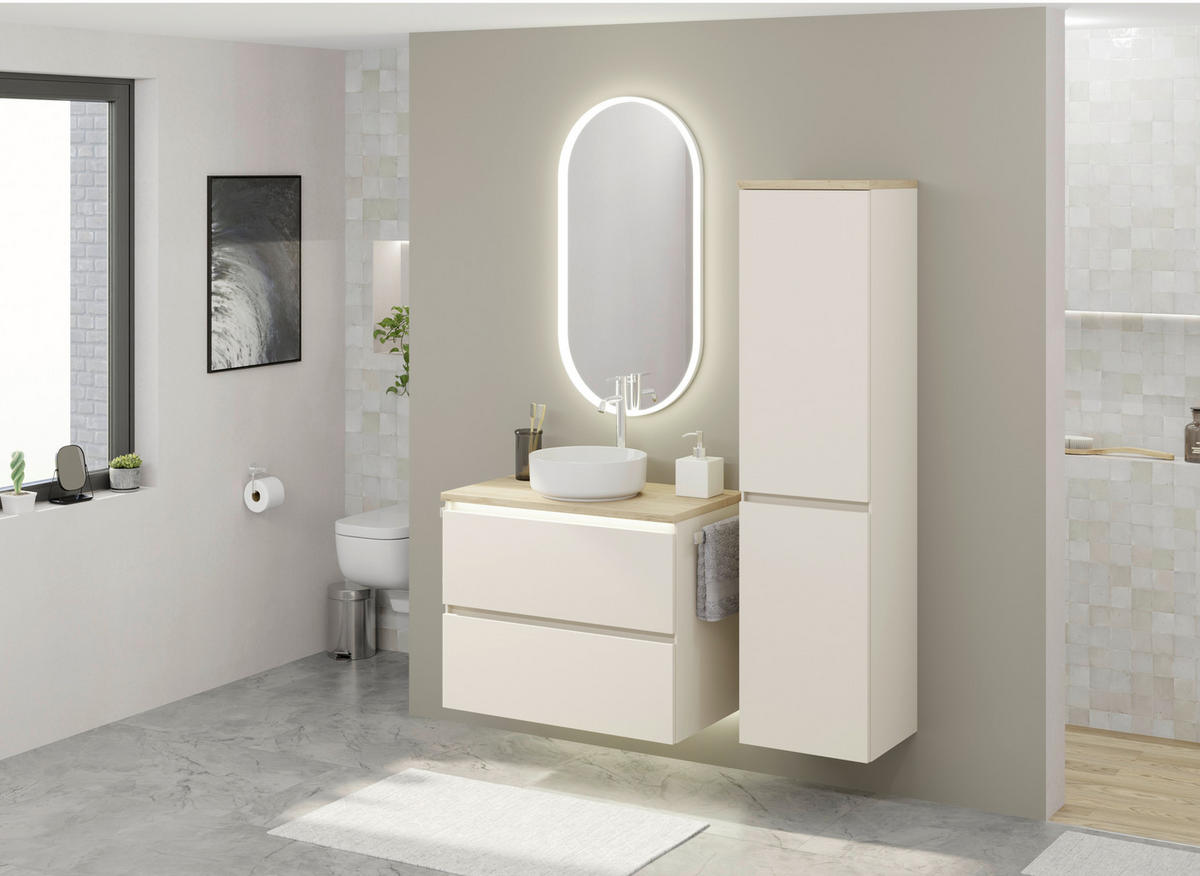 BADEZIMMERSPIEGEL 50/100/4,3 cm  - Silberfarben, MODERN, Glas/Kunststoff (50/100/4,3cm) - Celina Home
