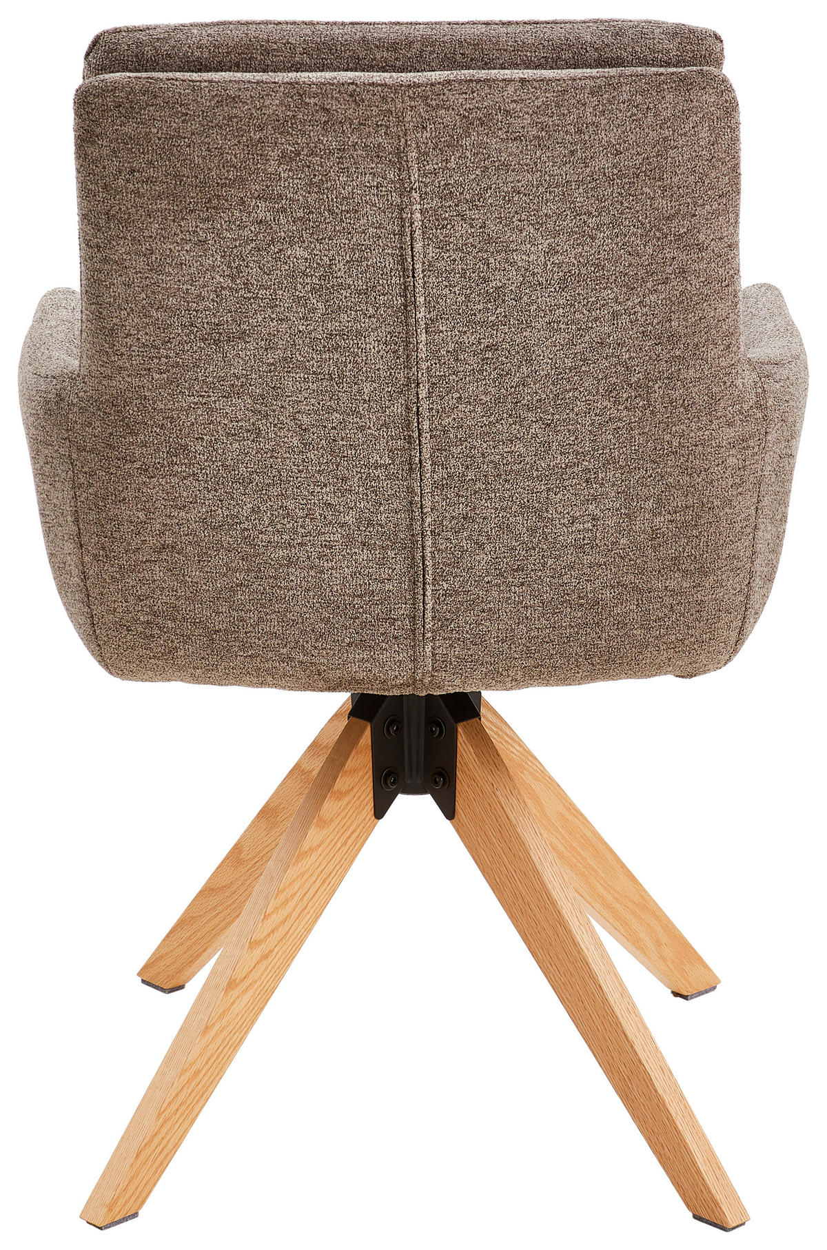 ARMLEHNSTUHL in Holz, Metall, Textil Braun  - Eichefarben/Braun, MODERN, Holz/Textil (59/91/64cm) - Livetastic