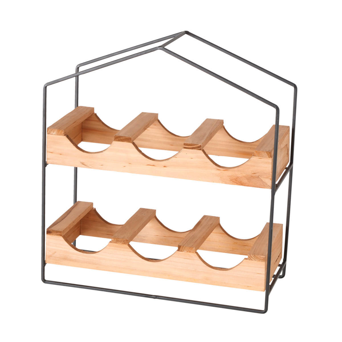 WEINREGAL  - Basics, Holz/Metall (35/15/38cm)