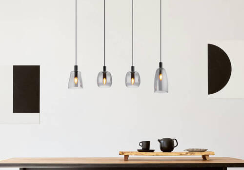 SVJETILJKA VISEĆA    107/16/120 cm     - crna, Design, staklo/metal (107/16/120cm) - Globo