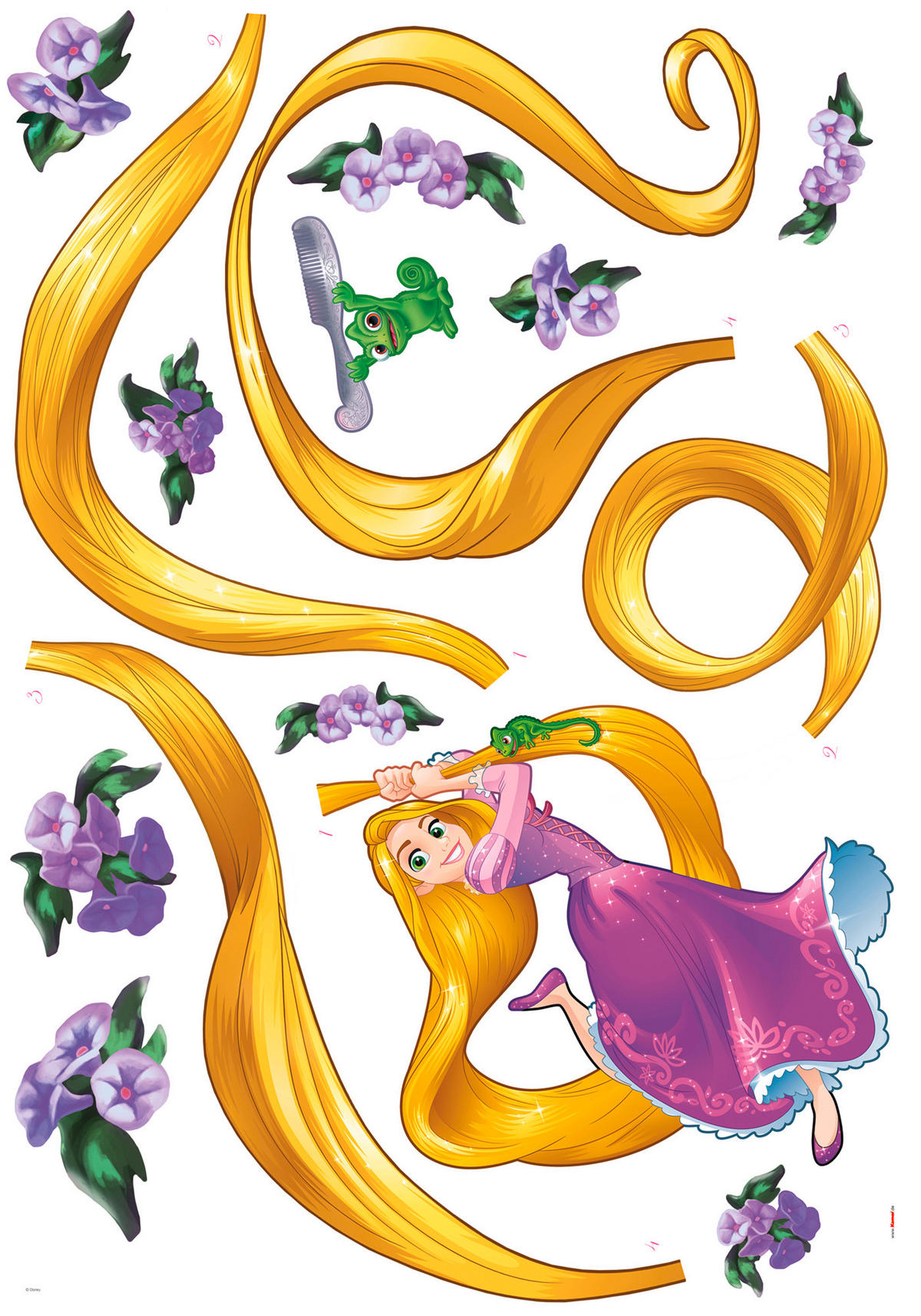 DEKOSTICKER Rapunzel  - LIFESTYLE, Kunststoff (100/70cm) - Komar