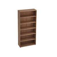REGAL  100/215,6/40 cm Nussbaumfarben  - Nussbaumfarben/Schwarz, KONVENTIONELL, Holzwerkstoff/Kunststoff (100/215,6/40cm) - Venda