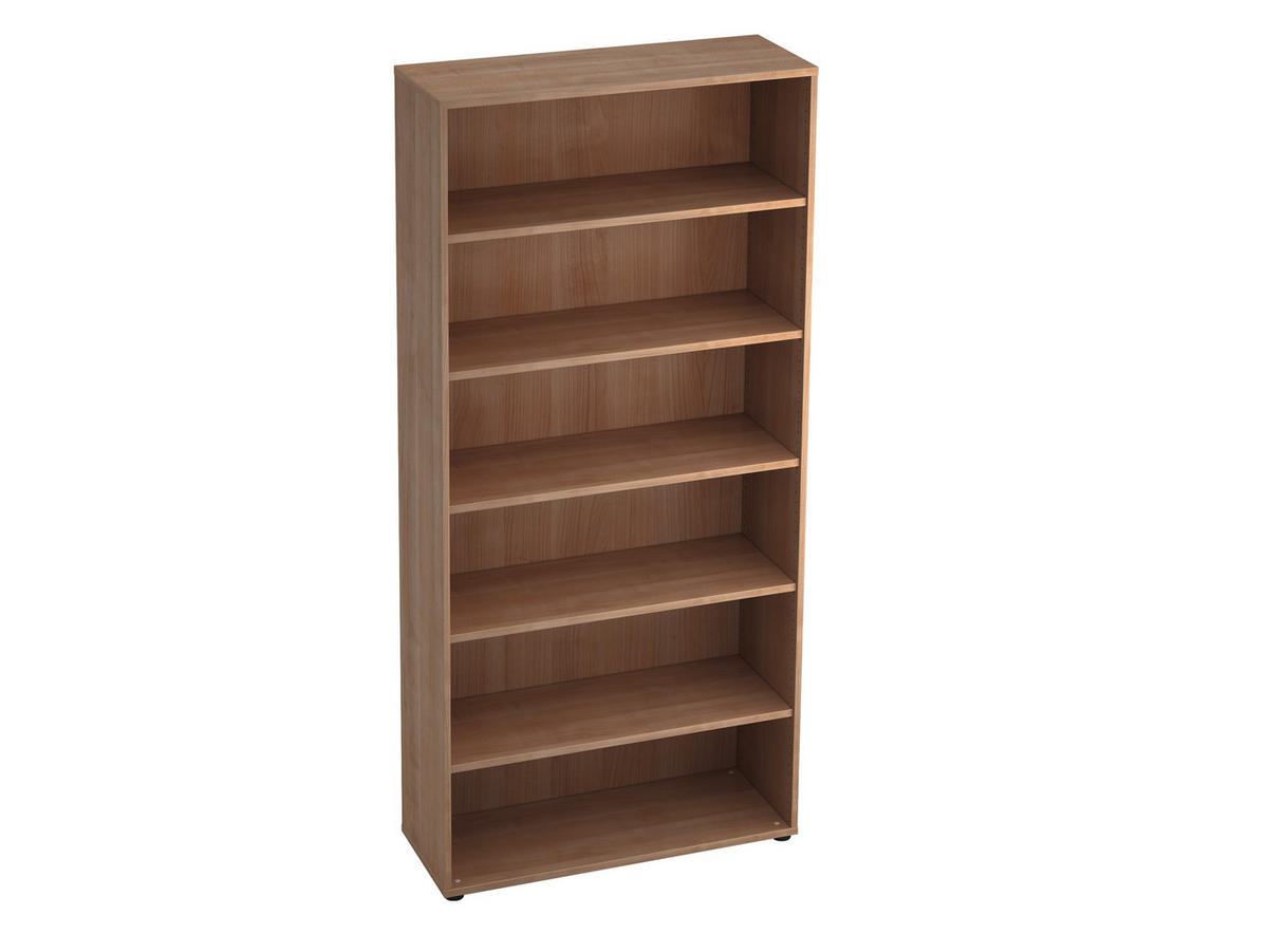 REGAL  100/215,6/40 cm Nussbaumfarben  - Nussbaumfarben/Schwarz, KONVENTIONELL, Holzwerkstoff/Kunststoff (100/215,6/40cm) - Venda