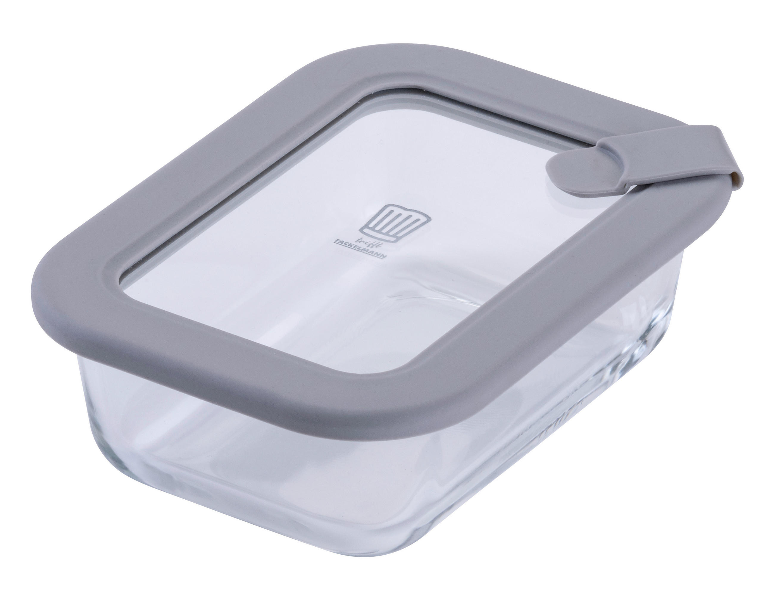 VORRATSDOSE Chefkoch 370 L  - Transparent/Hellgrau, Basics, Glas (370ml) - Chefkoch+Fackelmann