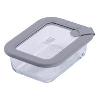 VORRATSDOSE Chefkoch 370 L  - Transparent/Hellgrau, Basics, Glas (370ml) - Chefkoch+Fackelmann