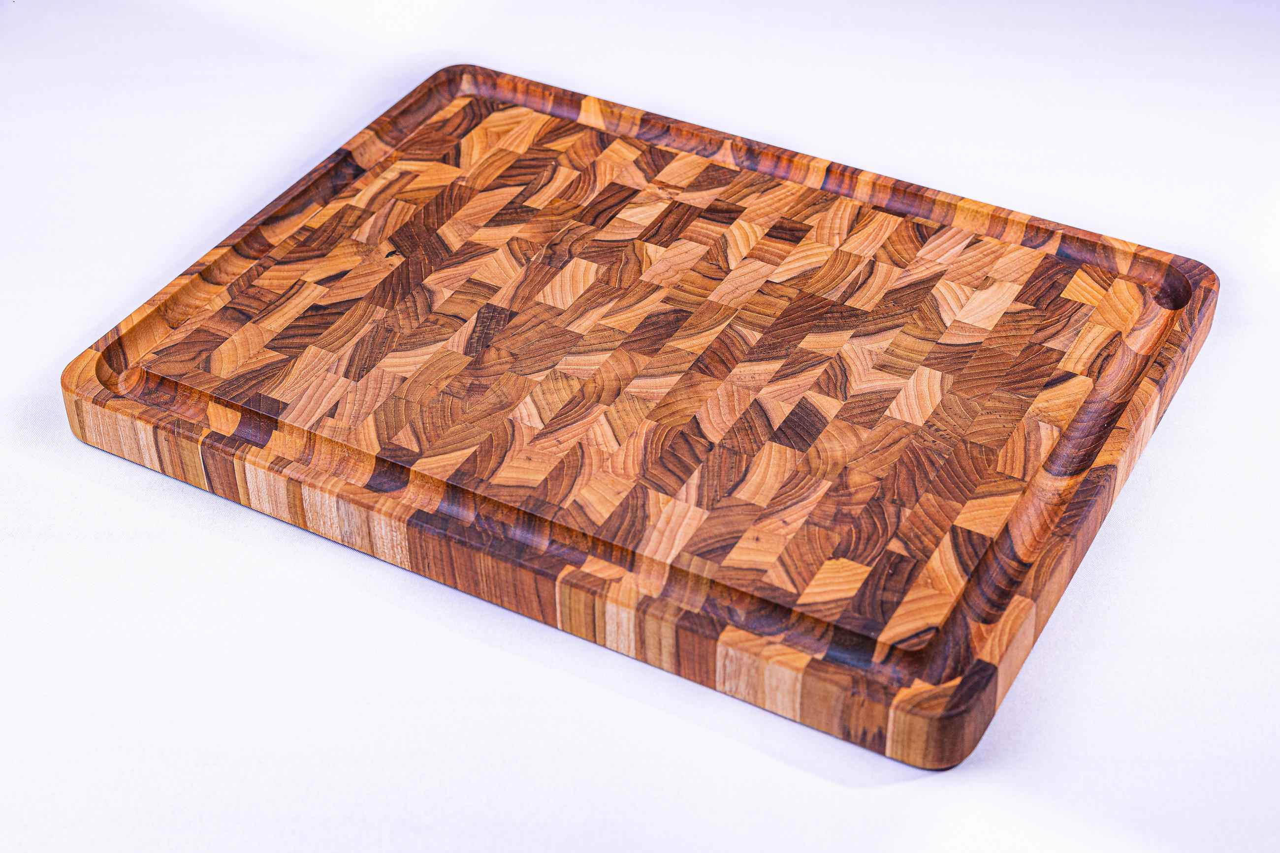 SCHNEIDEBRETT Holz Teakholz Landhaus  - Hellbraun, Basics, Holz (45/34/3cm) - TRAMONTINA