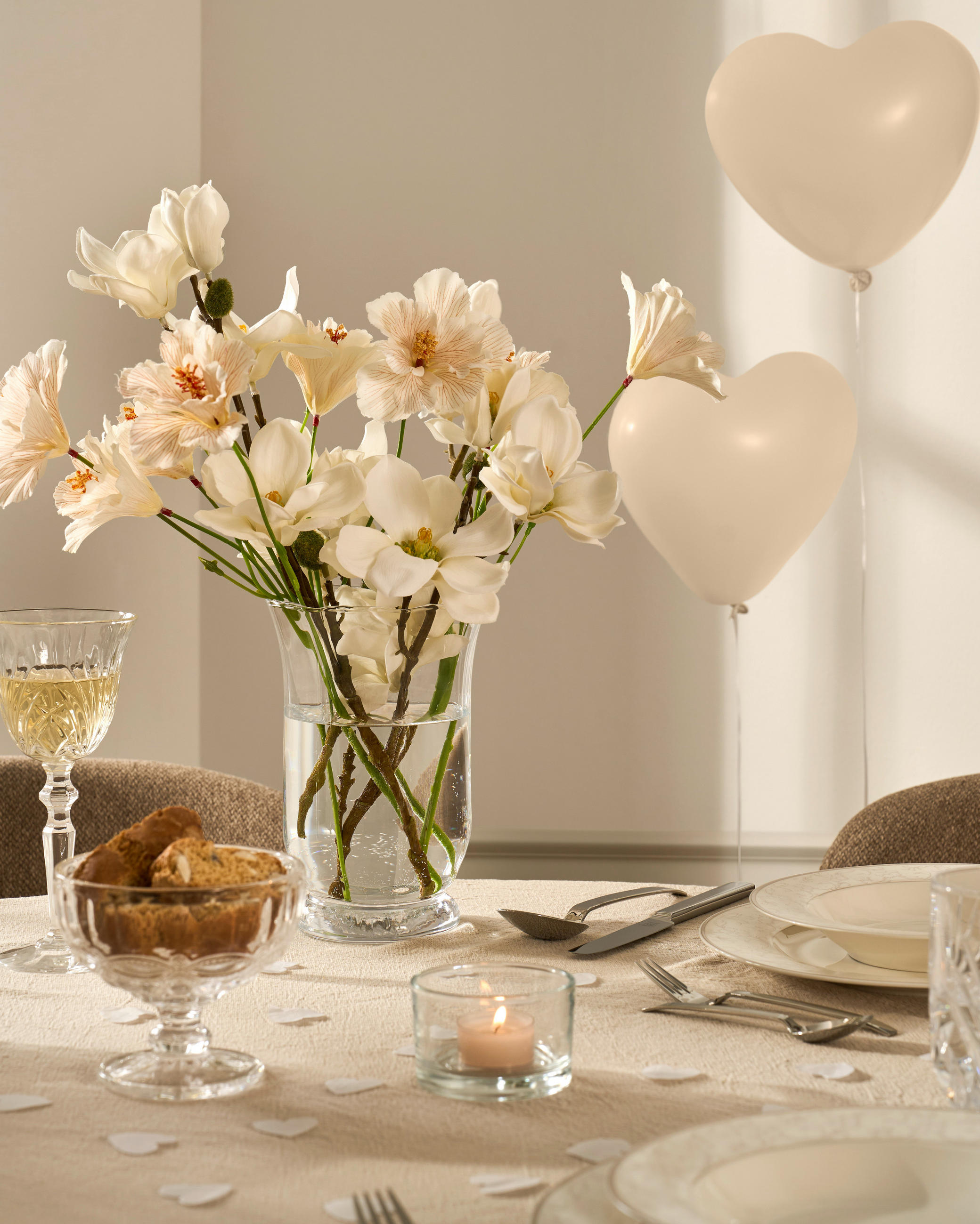 Thumbnail - Connubia  Stuhl, Weiß, Graubraun, Metall, Textil, Rundrohr, 50x80.5x54 cm, Stoffauswahl, Esszimmer, Stühle, Esszimmerstü...