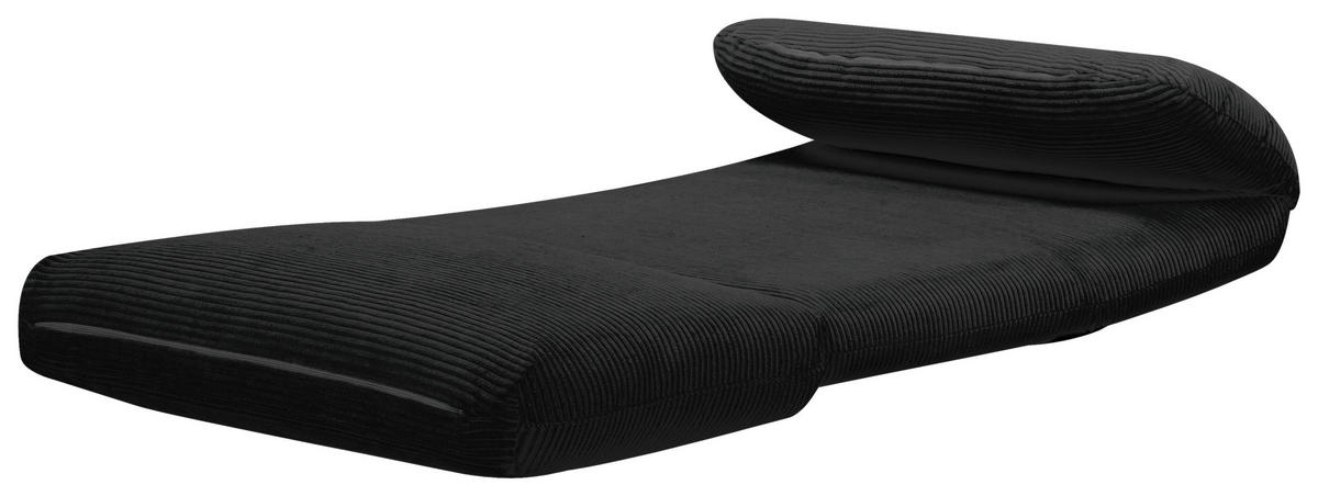 SCHLAFSESSEL in Cord Schwarz  - Schwarz, Design, Textil/Metall (82/58/78cm) - Livetastic