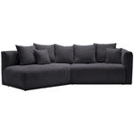 ECKSOFA  in Chenille Dunkelgrau  180/315 cm  - Dunkelgrau/Schwarz, MODERN, Kunststoff/Textil (180/315cm) - Hom`in