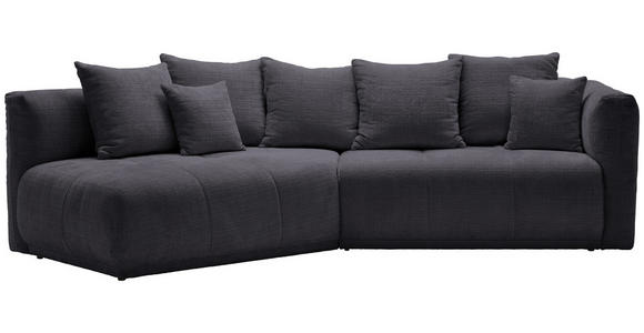 ECKSOFA  in Chenille Dunkelgrau  180/315 cm  - Dunkelgrau/Schwarz, MODERN, Kunststoff/Textil (180/315cm) - Hom`in