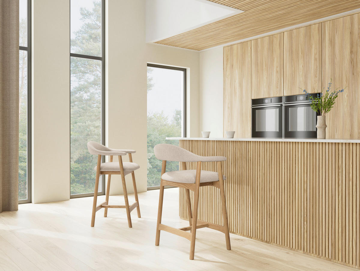 TRESENSTUHL Holz, Textil Beige  - Beige, Modern, Holz/Textil (52/91/52cm) - MID.YOU