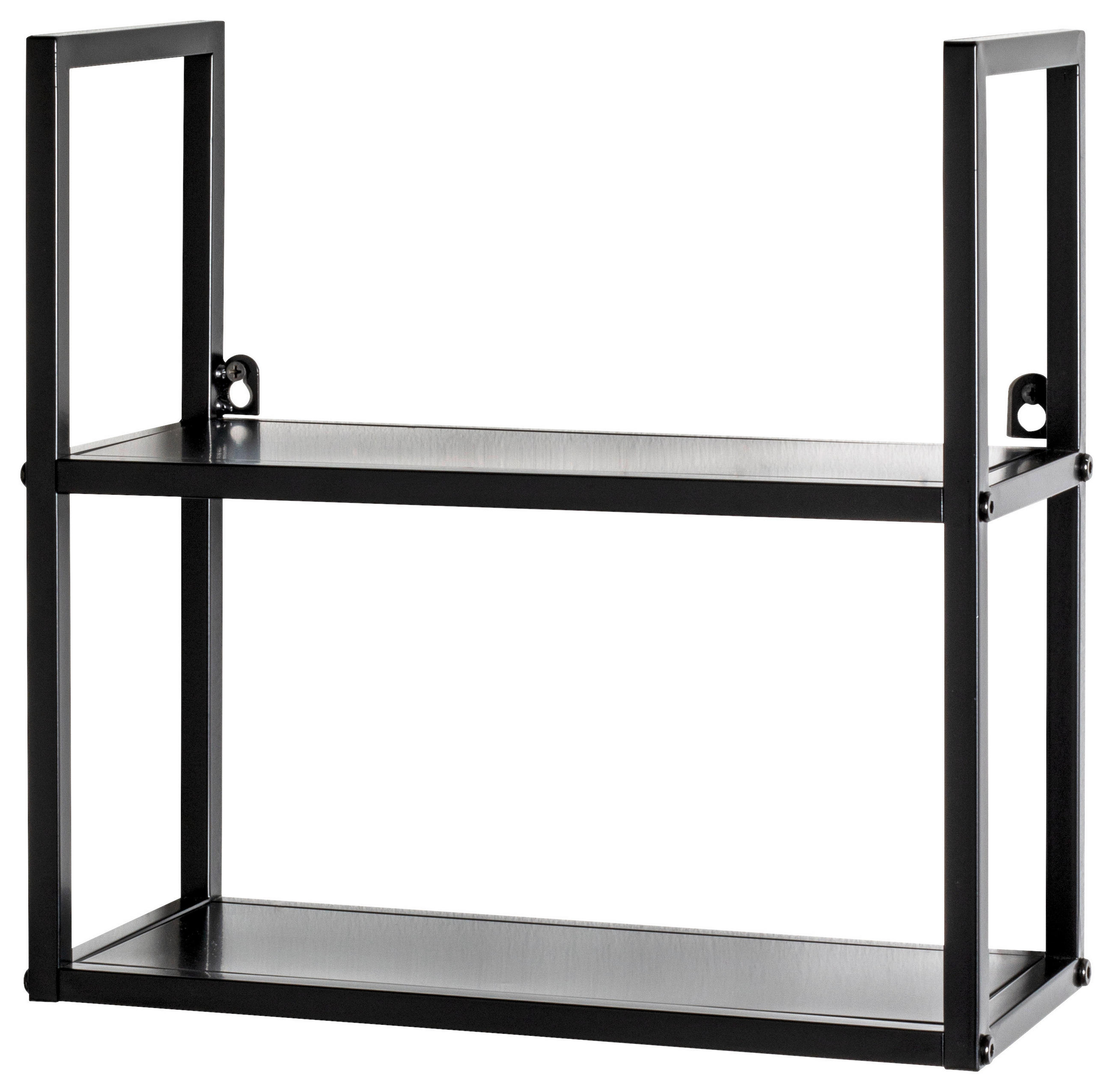 WANDREGAL Schwarz  - Schwarz, Design, Metall (36/36/15cm)