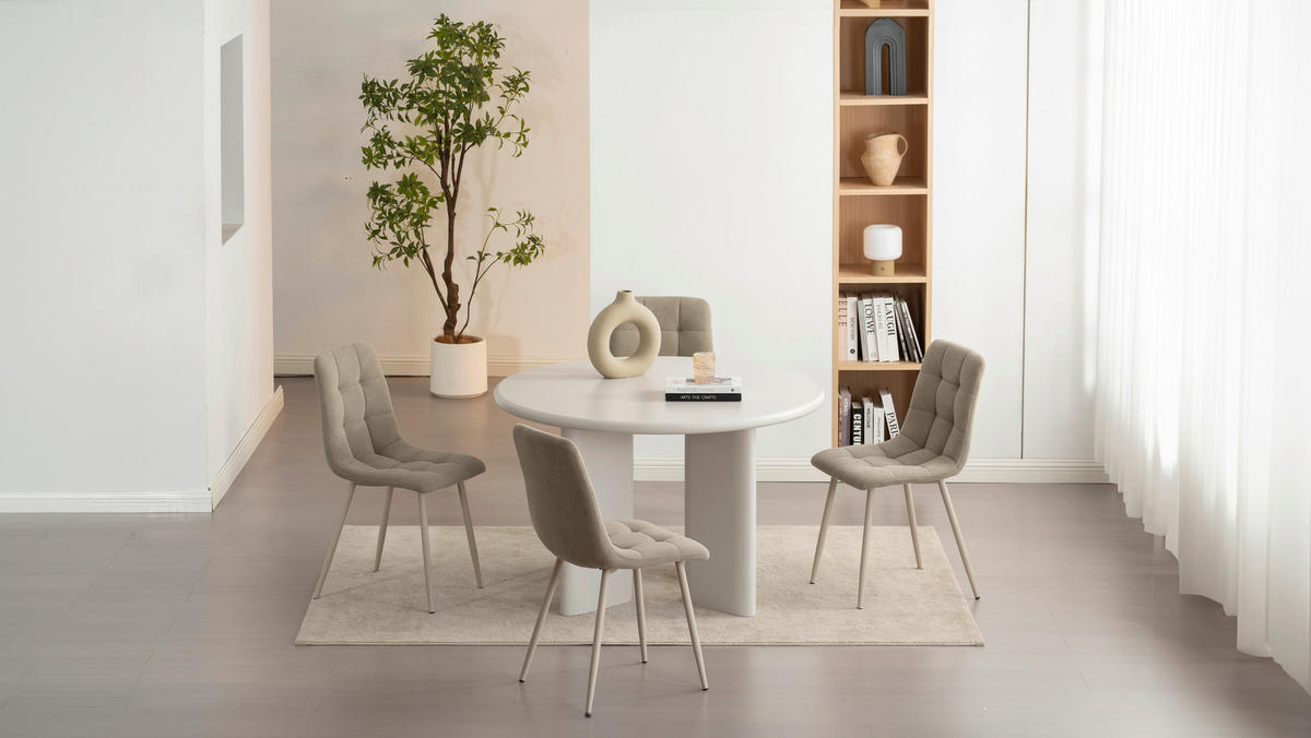 VIERFUßSTUHL - Taupe/Beige, KONVENTIONELL, Holz/Textil (45/88/55cm) - P & B