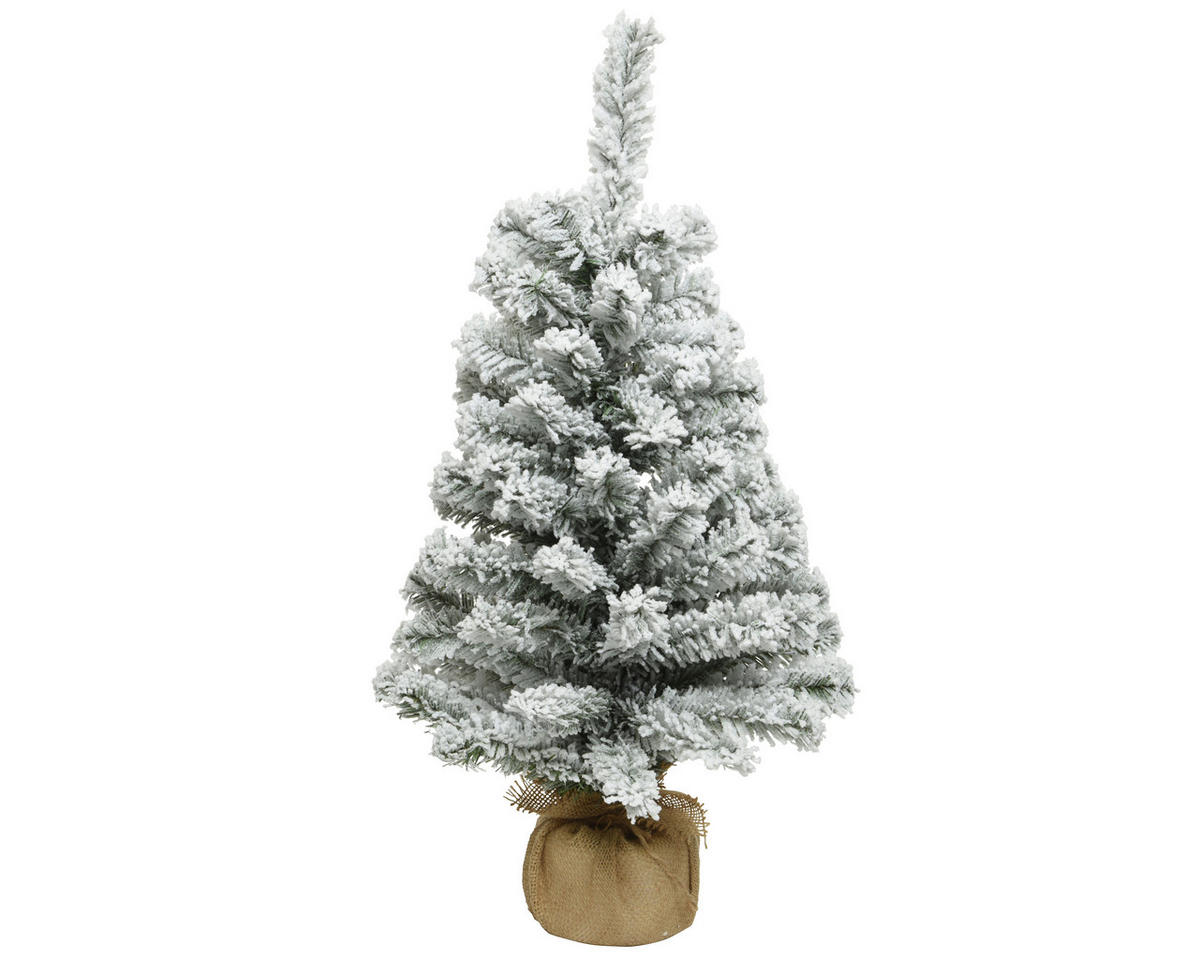BOŽIČNA JELKA 60 cm  - zelena/bela, Basics, umetna masa/tekstil (35/60cm) - X-Mas