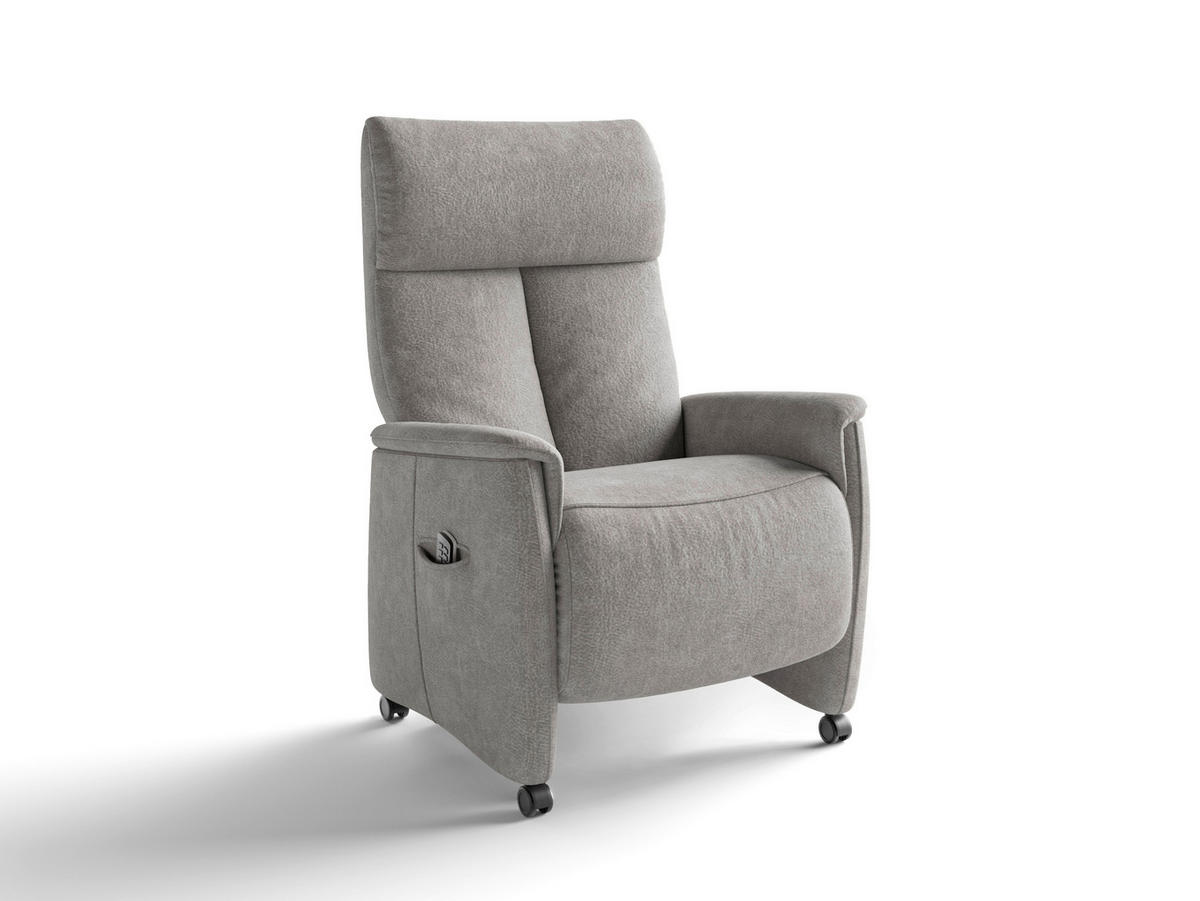 RELAXAČNÍ KŘESLO, textil, šedá - šedá/černá, Basics, textil/plast (76/110/84cm) - Sit & More