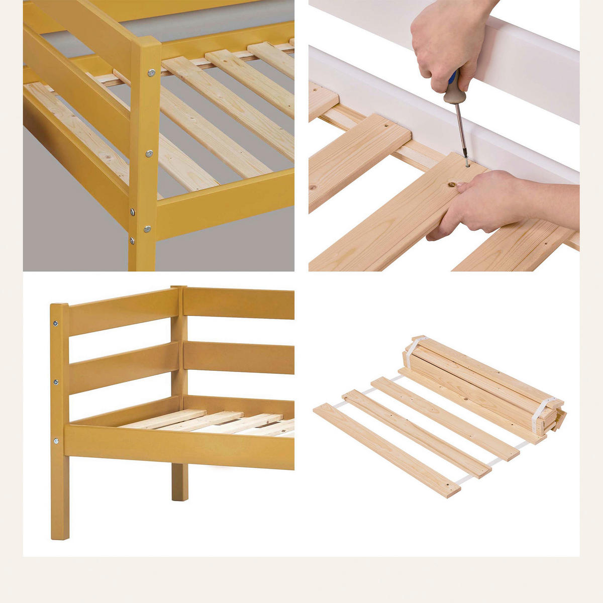 KINDER-/JUNIORBETT 70/160 cm  in Gelb  - Gelb, MODERN, Holz (70/160cm) - MID.YOU