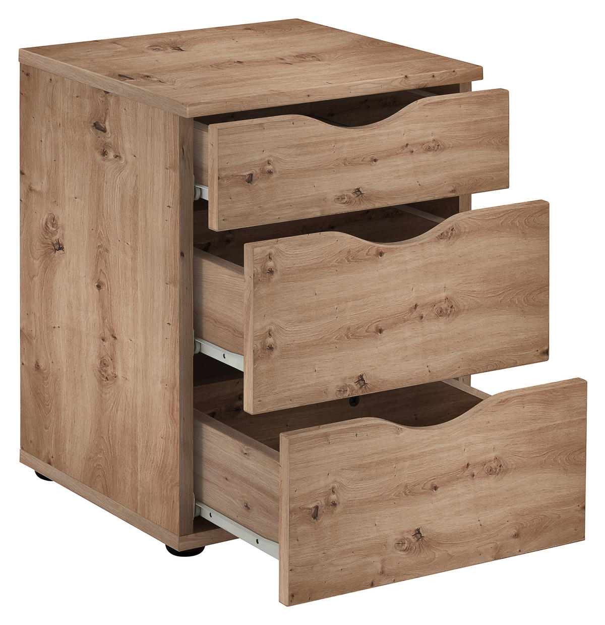 NACHTSCHRANK 40/55/39 cm  - Schwarz/Eiche Artisan, KONVENTIONELL, Holzwerkstoff/Kunststoff (40/55/39cm) - Boxxx