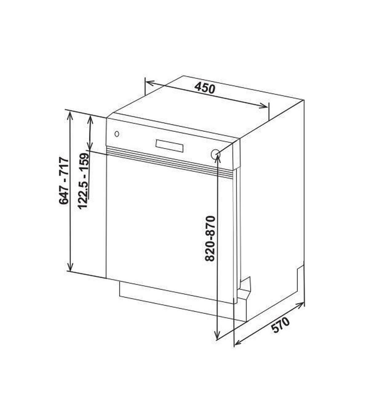 GESCHIRRSPÜLER VST45-4  - Silberfarben, Basics, Kunststoff/Metall (44,8/82,0/57,0cm) - Vestel
