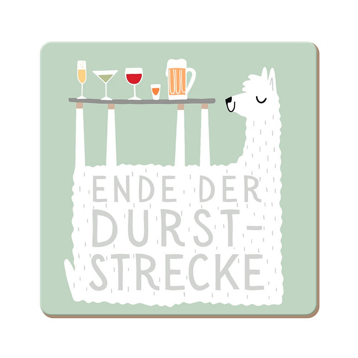 UNTERSETZER Holzwerkstoff  - Basics, Holzwerkstoff (9,5/9,5cm)
