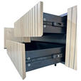 LOWBOARD LINO in 150/50/40 cm - Eichefarben/Schwarz, Design, Holzwerkstoff/Metall (150/50/40cm) - Xora