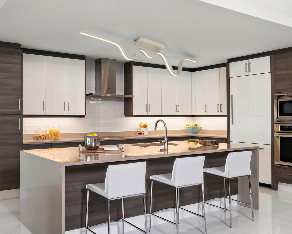 DECKENLEUCHTE 100/8/20,5 cm   - Sandfarben, Trend, Kunststoff/Metall (100/8/20,5cm) - Collet's Monde