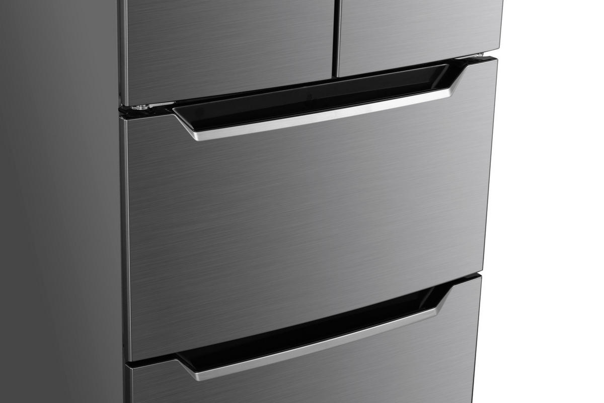 FRENCH-DOOR 64/186/69 cm FD351.4A++NF IX  - Edelstahlfarben, Basics, Metall (64/186/69cm) - Wolkenstein