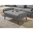 ECKSOFA  in Flachgewebe Hellgrau Armteilverstellung, Relaxfunktion, Drehsitzfunktion  175-224/255-365 cm  - Hellgrau/Schwarz, Design, Textil/Metall (175-224/255-365cm) - Dieter Knoll