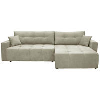 ECKSOFA  Frottee Beige  - Beige/Schwarz, Design, Kunststoff/Textil (260/143cm) - MID.YOU