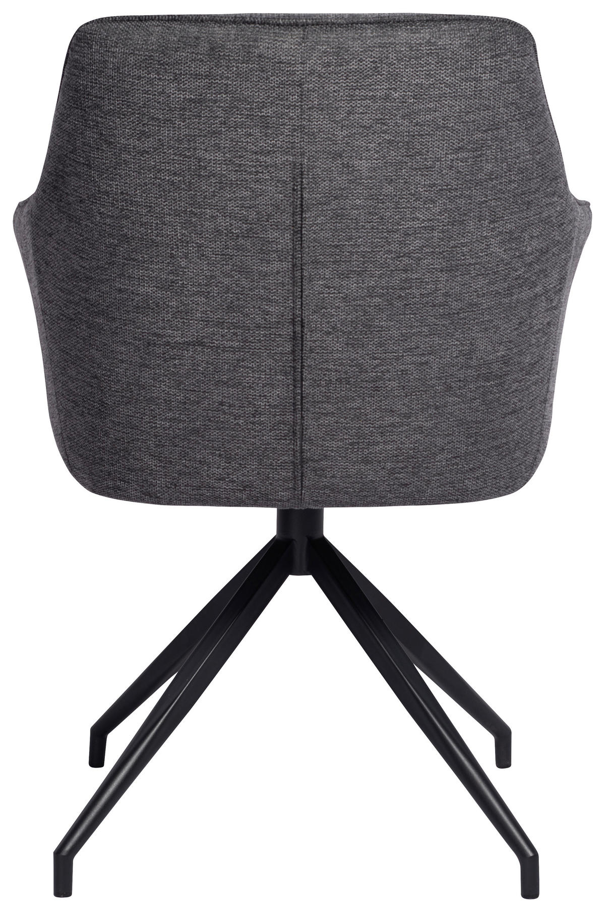 ARMLEHNSTUHL  in Eisen Mikrofaser  - Schwarz/Grau, Design, Textil/Metall (60/85/62cm) - Novel