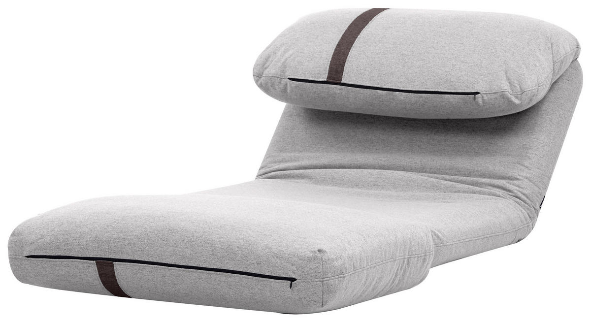 SCHLAFSESSEL  in Webstoff Hellgrau  - Dunkelgrau/Hellgrau, Design, Textil (78/58/82cm) - Livetastic