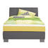 BOXSPRINGBETT Flachgewebe 140/200 cm INKL. Matratze, Topper - Chromfarben/Anthrazit, Design, Kunststoff/Textil (140/200cm) - Hom`in
