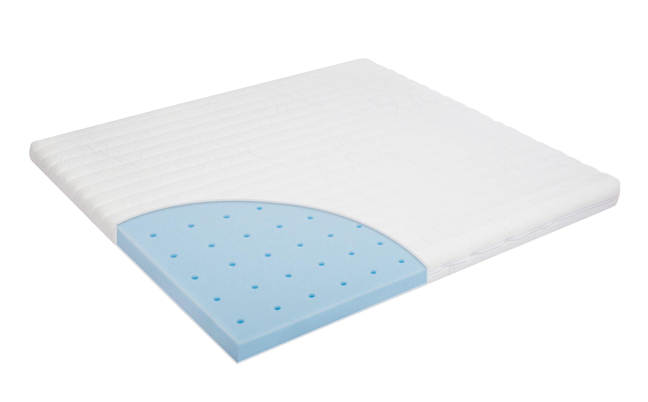 LAUFGITTERMATRATZE Activity Premium     - Weiß, Basics, Textil (93/93/5cm) - Julius Zöllner