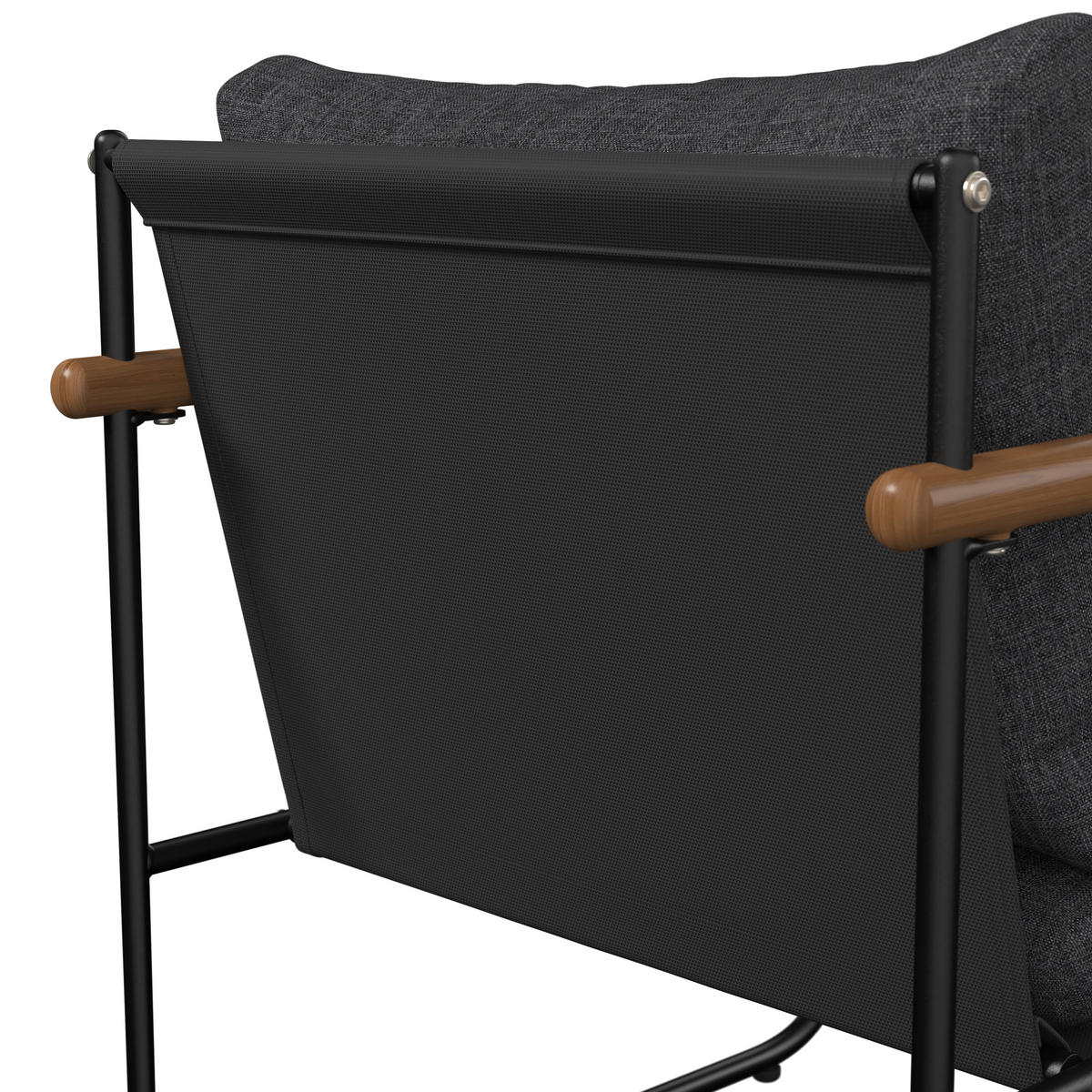 LOUNGEGARNITUR Eisen  - Anthrazit/Schwarz, MODERN, Glas/Textil (125/75/76cm) - Ambia Garden