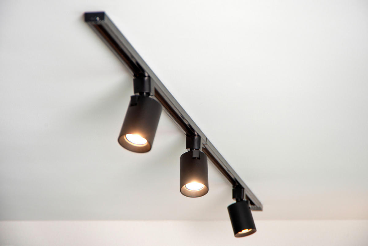 SCHIENENSYSTEM Track 6.5/6.5/12.5 cm   - Schwarz, Basics, Metall (6.5/6.5/12.5cm) - Lucide