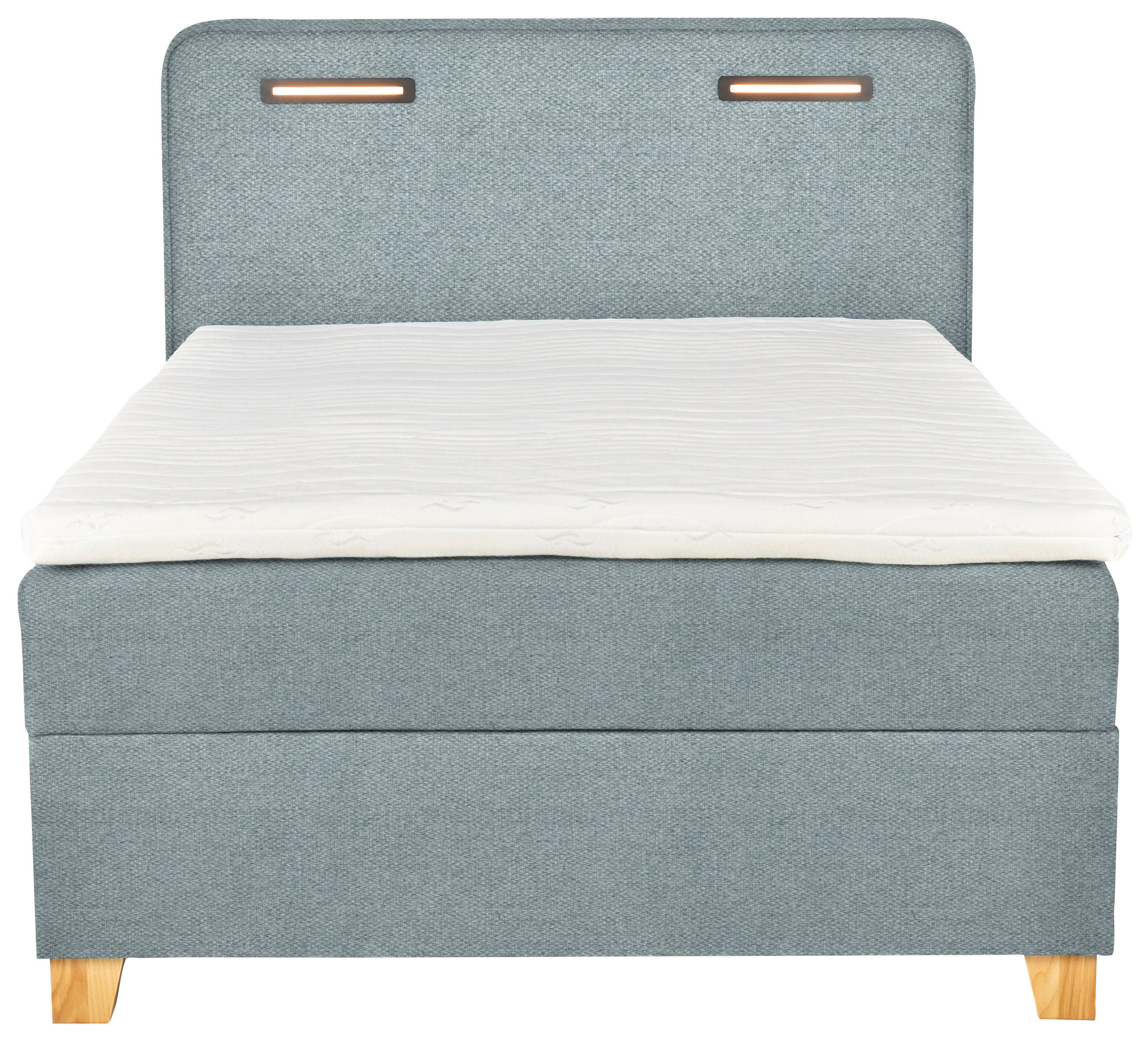 BOXBETT 120/200 cm  in Mintgrau  - Mintgrau, KONVENTIONELL, Holz/Textil (120/200cm) - Moderano