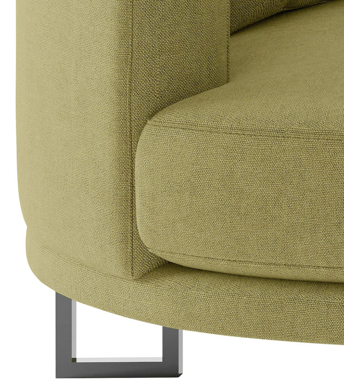 POHOVKA BIG SOFA, textil, olivově zelená - černá/olivově zelená, Design, kov/textil (150/283cm) - Livetastic
