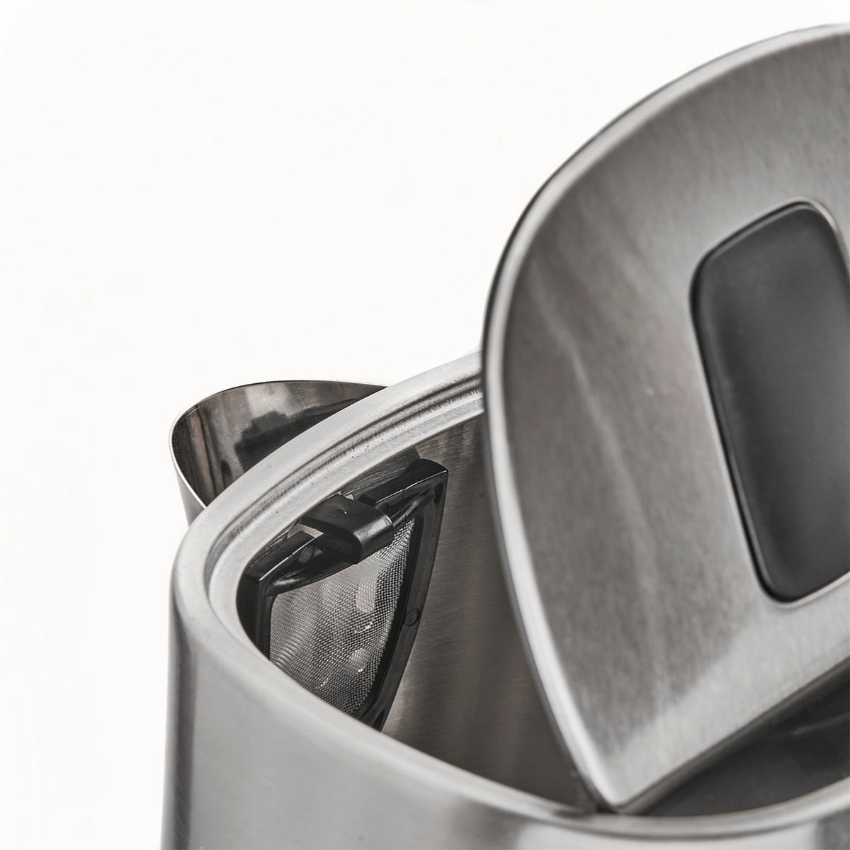 WASSERKOCHER 1,7 L  - Edelstahlfarben/Schwarz, Basics (15,5/24/22cm) - CASO Design