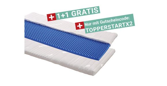 Topper Start 90x200cm H2 - Weiß, KONVENTIONELL, Textil (90/200cm) - Primatex