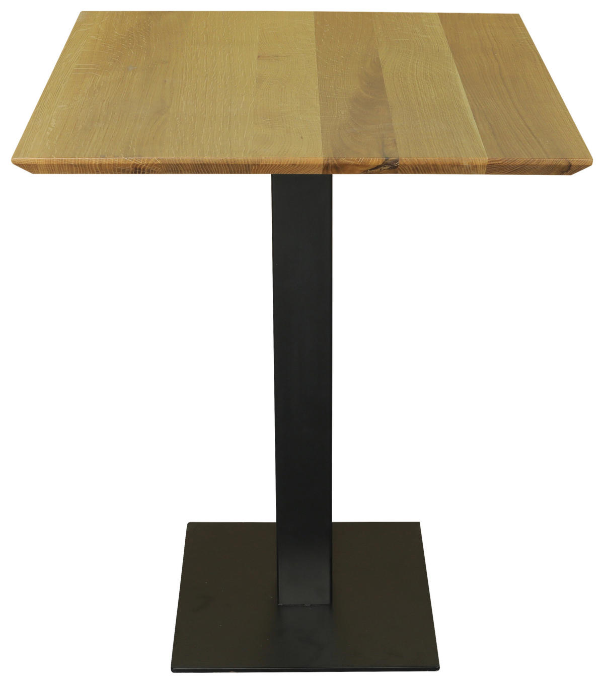 BISTROTISCH 60/60/76 cm Echtholz  Holz, Metall  - Eichefarben/Schwarz, MODERN, Holz/Metall (60/60/76cm) - Livetastic