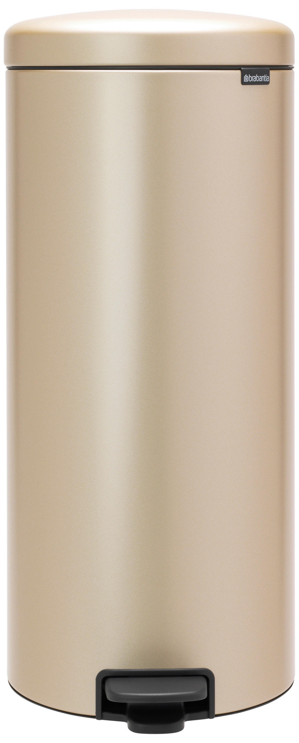 PEDÁLOS SZEMETES 30 l  - fekete/arany, Basics, műanyag/fém (30l) - Brabantia