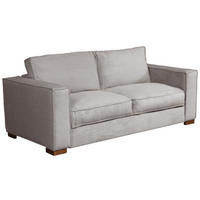 SCHLAFSOFA Cord Hellgrau Lederauswahl, Stoffauswahl, Bettfunktion erhältlich, Rücken echt  - Dunkelbraun/Hellgrau, Design, Holz/Textil (203/85/99cm) - MID.YOU