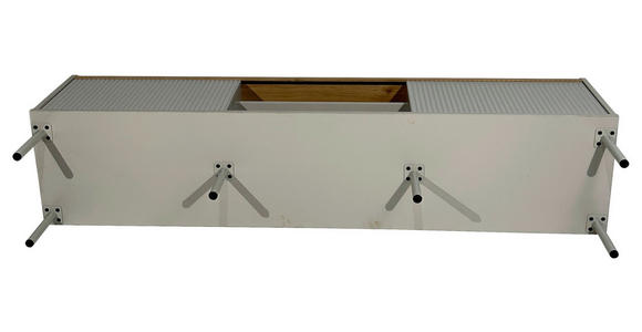 LOWBOARD SNOW in 180/54/40 cm - Eichefarben/Grau, Design, Holzwerkstoff/Metall (180/54/40cm) - Xora