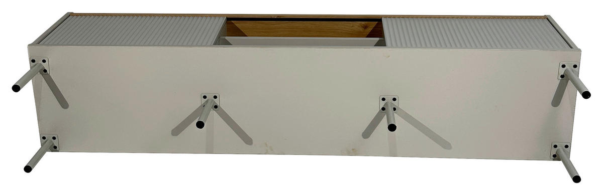 LOWBOARD SNOW  in 180/54/40 cm  - Eichefarben/Hellgrau, Design, Holzwerkstoff/Metall (180/54/40cm) - Xora