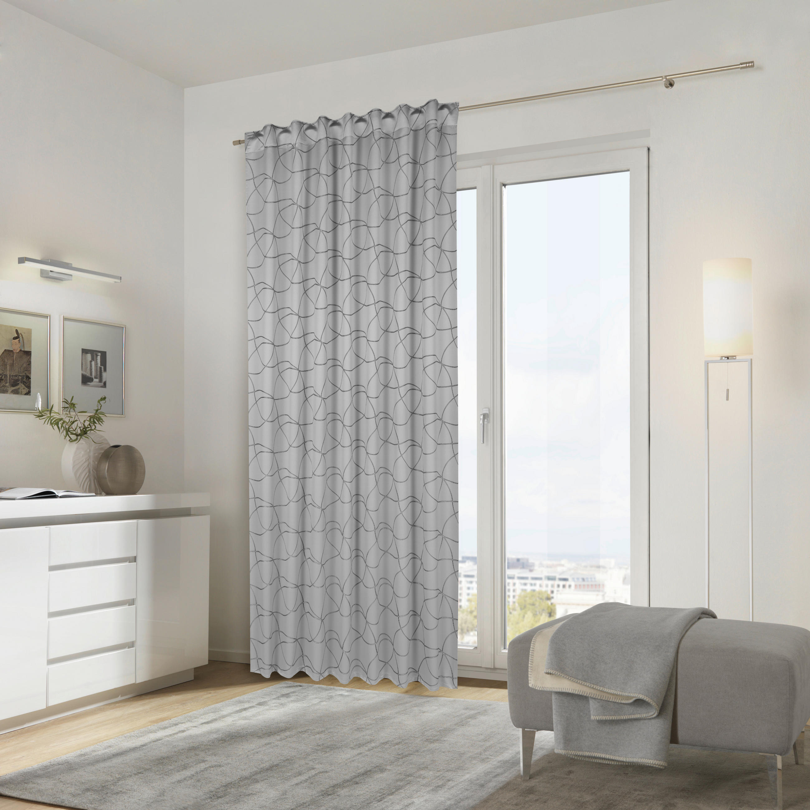 FERTIGVORHANG blickdicht 140/245 cm - Silberfarben, KONVENTIONELL, Textil (140/245cm) - Dieter Knoll