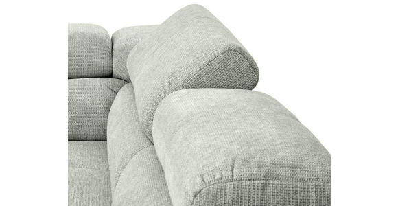 ECKSOFA Grau Flachgewebe - Chromfarben/Grau, KONVENTIONELL, Textil/Metall (282/224cm) - Hom`in