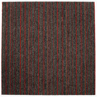 TEPPICHFLIESE Astra Stripe 520 50/50 cm in Grau, Rot  - Rot/Grau, Basics, Textil (50/50cm)