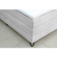 BOXSPRINGBETT 160/200 cm  in Weiß  - Schwarz/Weiß, KONVENTIONELL, Textil/Metall (160/200cm) - Carryhome