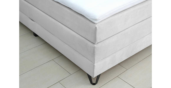 BOXSPRINGBETT 160/200 cm  in Weiß  - Schwarz/Weiß, KONVENTIONELL, Textil/Metall (160/200cm) - Carryhome